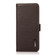 iPhone 11 KHAZNEH Side-Magnetic Litchi Genuine Leather RFID Case  - Brown