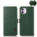 iPhone 11 KHAZNEH Side-Magnetic Litchi Genuine Leather RFID Case  - Green