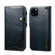 iPhone 11 Denior Oil Wax Cowhide Magnetic Button Horizontal Flip Leather Case with Card Slots & Wallet - Dark Blue