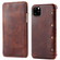 iPhone 11 Denior Oil Wax Top Layer Cowhide Simple Flip Leather Case - Brown