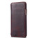 iPhone 11 Denior Oil Wax Top Layer Cowhide Simple Flip Leather Case - Dark Red
