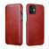 iPhone 11 ICARER First Layer Cowhide Horizontal Flip Phone Case  - Red