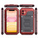 iPhone 11 Dustproof Shockproof Waterproof Silicone + Metal Protective Case - Red