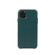 iPhone 11 Mesh Texture Cowhide Leather Back Cover Semi-wrapped Shockproof Case  - Dark Green