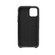 iPhone 11 Mesh Texture Cowhide Leather Back Cover Semi-wrapped Shockproof Case  - Black