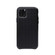 iPhone 11 Mesh Texture Cowhide Leather Back Cover Semi-wrapped Shockproof Case  - Black
