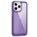 iPhone 11 Pro Max Carbon Fiber Transparent Back Panel Phone Case - Purple