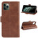 iPhone 11 Pro Max Double Buckle Crazy Horse Business Mobile Phone Holster with Card Wallet Bracket Function - Brown
