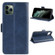 iPhone 11 Pro Max Double Buckle Crazy Horse Business Mobile Phone Holster with Card Wallet Bracket Function - Blue