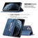 iPhone 11 Pro Max Magnetic Clasp RFID Blocking Anti-Theft Leather Case with Holder & Card Slots & Wallet  - Blue