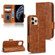 iPhone 11 Pro Max Symmetrical Triangle Leather Phone Case - Brown