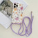 iPhone 11 Pro Max Lanyard Small Floral TPU Phone Case  - Purple