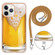iPhone 11 Pro Max Electroplating Dual-side IMD Phone Case with Lanyard - Draft Beer