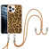 iPhone 11 Pro Max Electroplating Dual-side IMD Phone Case with Lanyard - Leopard Print