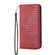 iPhone 11 Pro Max Cubic Grid Calf Texture Magnetic Closure Leather Phone Case - Red