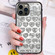 iPhone 11 Pro Max Love Hearts Diamond Mirror TPU Phone Case - Silver