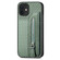 iPhone 11 Pro  Max Carbon Fiber Horizontal Flip Zipper Wallet Phone Case - Green