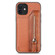 iPhone 11 Pro  Max Carbon Fiber Horizontal Flip Zipper Wallet Phone Case - Brown