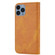 iPhone 11 Pro Max Cubic Grid Calf Texture Magnetic Closure Leather Phone Case - Yellow