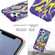 iPhone 11 Pro Max Laser Glitter Watercolor Pattern Shockproof Protective Case with Ring Holder  - FD3
