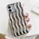 iPhone 11 Pro Max Plating 3D Water Wave Texture Phone Case - Silver