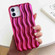 iPhone 11 Pro Max Plating 3D Water Wave Texture Phone Case - Red