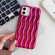 iPhone 11 Pro Max Plating 3D Water Wave Texture Phone Case - Red