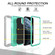 iPhone 11 Pro Max PC + Rubber 3-layers Shockproof Protective Case with Rotating Holder  - Grey White + Mint Green