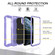 iPhone 11 Pro Max PC + Rubber 3-layers Shockproof Protective Case with Rotating Holder  - Purple