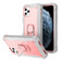 iPhone 11 Pro Max PC + Rubber 3-layers Shockproof Protective Case with Rotating Holder  - Grey White + Rose Gold