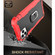 iPhone 11 Pro Max PC + Rubber 3-layers Shockproof Protective Case with Rotating Holder  - Red + Black