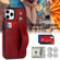 iPhone 11 Pro Max Crazy Horse Texture Shockproof TPU + PU Leather Case with Card Slot & Wrist Strap Holder  - Red
