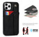 iPhone 11 Pro Max Crazy Horse Texture Shockproof TPU + PU Leather Case with Card Slot & Wrist Strap Holder  - Black