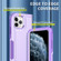 iPhone 11 Pro Max 3 in 1 PC + TPU Shockproof Phone Case - Purple