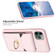 iPhone 11 Pro Max BF29 Organ Card Bag Ring Holder Phone Case - Pink