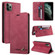 Skin Feel Anti-theft Brush Horizontal Flip Leather Case with Holder & Card Slots & Wallet iPhone 11 Pro Max - Wine Red