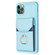 iPhone 11 Pro Max BF29 Organ Card Bag Ring Holder Phone Case - Blue