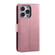 iPhone 11 Pro Max Nail Skin Feel Stitching Calf Texture Leather Phone Case - Rose Gold