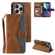 iPhone 11 Pro Max Nail Skin Feel Stitching Calf Texture Leather Phone Case - Brown