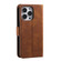 iPhone 11 Pro Max Nail Skin Feel Stitching Calf Texture Leather Phone Case - Brown