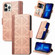 iPhone 11 Pro Max Grid Leather Flip Phone Case  - Apricot