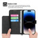 iPhone 11 Pro Max Skin-feel Flowers Embossed Wallet Leather Phone Case - Black