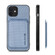 iPhone 11 Pro Max Carbon Fiber Leather Card Magsafe Magnetic Phone Case - Blue