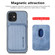iPhone 11 Pro Max Carbon Fiber Leather Card Magsafe Magnetic Phone Case - Blue