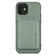 iPhone 11 Pro Max Carbon Fiber Leather Card Magsafe Magnetic Phone Case - Green