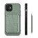 iPhone 11 Pro Max Carbon Fiber Leather Card Magsafe Magnetic Phone Case - Green