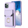 iPhone 11 Pro Max BF29 Organ Card Bag Ring Holder Phone Case - Purple