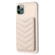 iPhone 11 Pro Max BF26 Wave Pattern Card Bag Holder Phone Case - Beige