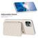 iPhone 11 Pro Max BF26 Wave Pattern Card Bag Holder Phone Case - Beige