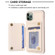 iPhone 11 Pro Max BF25 Square Plaid Card Bag Holder Phone Case - Beige